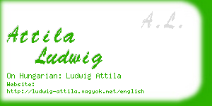 attila ludwig business card